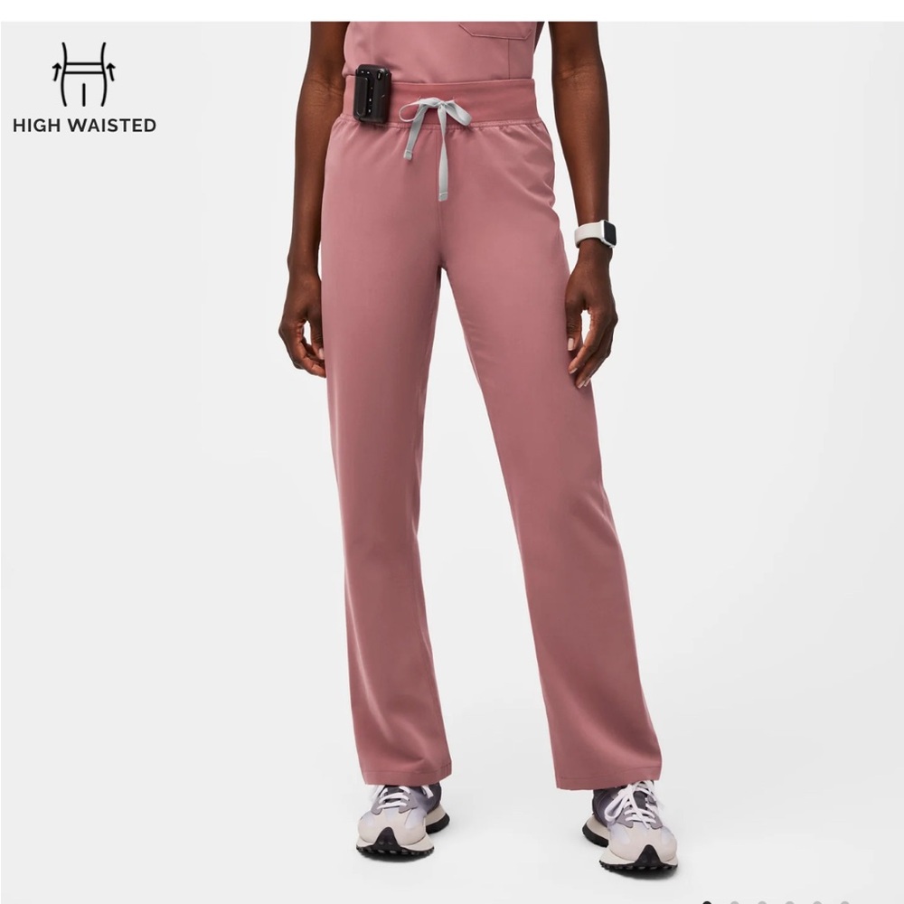 FIGS Mauve High Waisted Livingston Scrub Pant